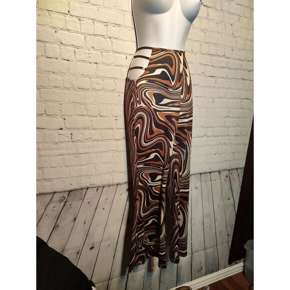 SHEIN retro flowy flare pants with bare hip medium* - Picture 1 of 4